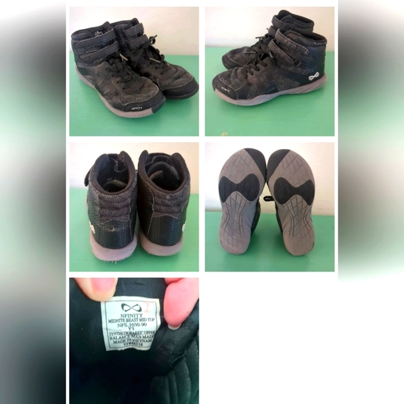 Nfinity Beast mid top black cheer shoes size 3y - Picture 1 of 1
